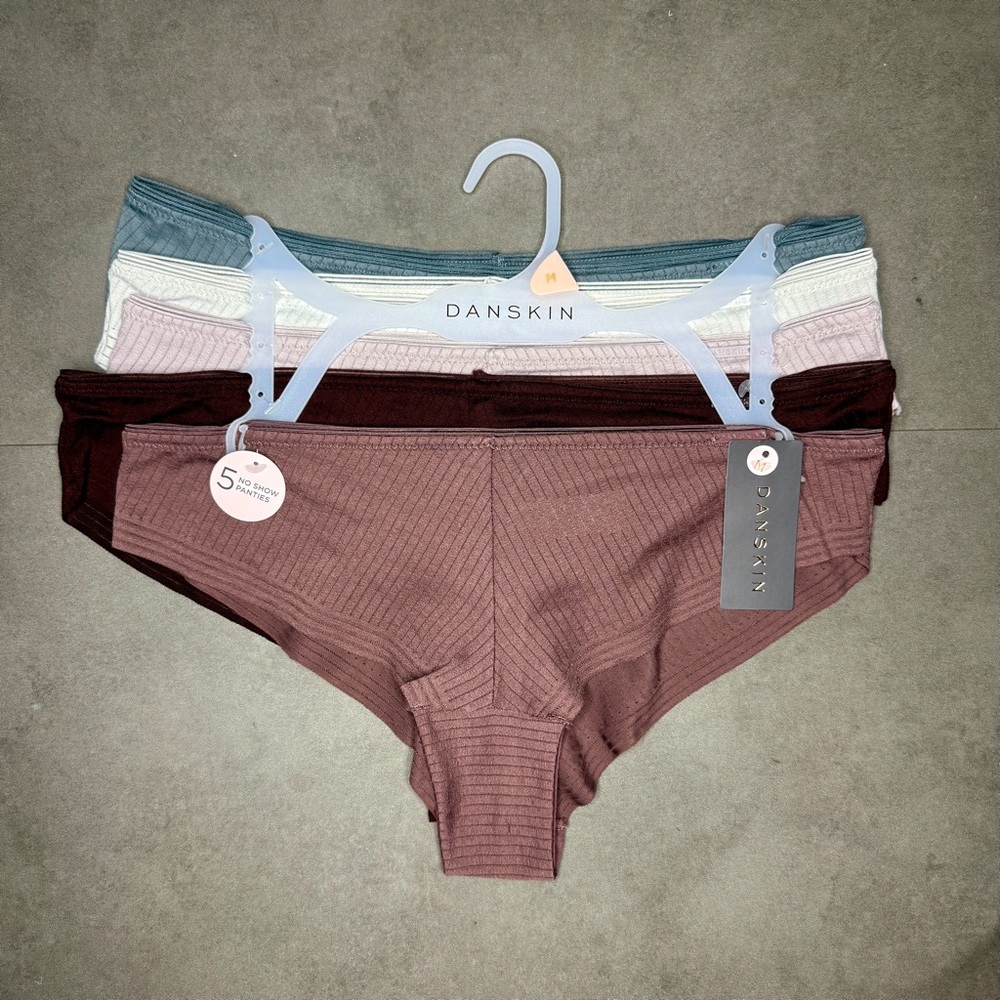 Danskin Women's No Show Panties - Jewel Tone Colors (Set of 5)